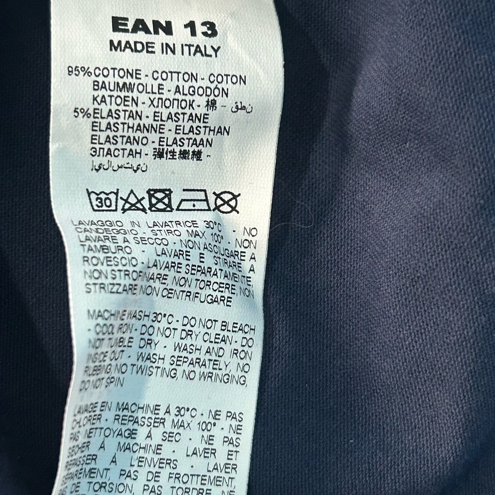 EAN 13 Swarovkski Crystal Embellished Shirt Puppy Nautical Navy NWT Size 42/6 - Picture 6 of 12